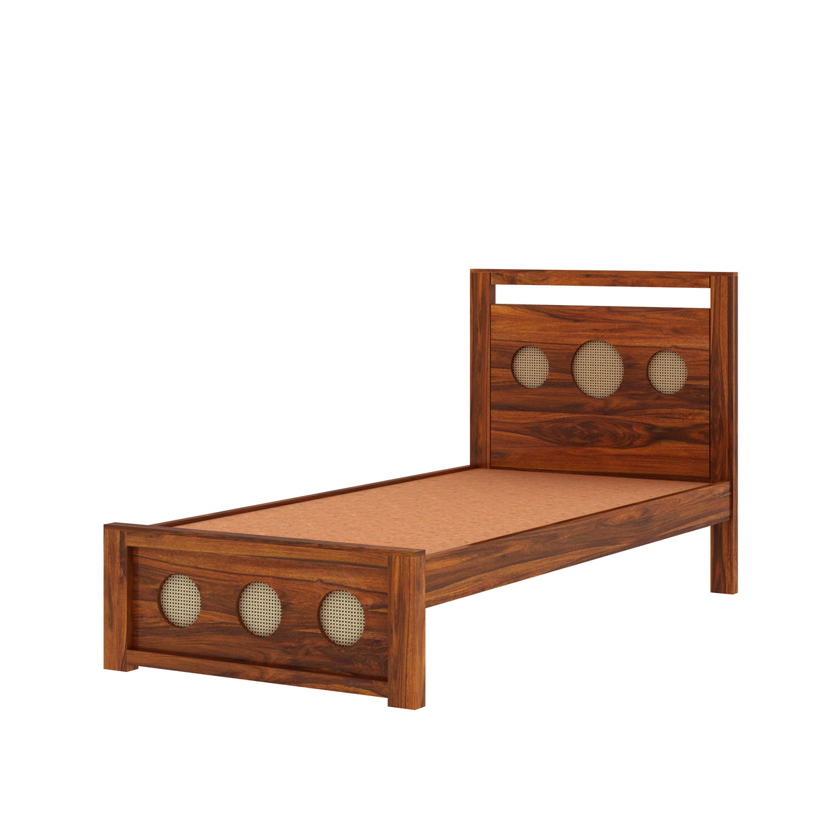 Cosmos Solid Sheesham Wood Single Bed  - 3 years Warranty