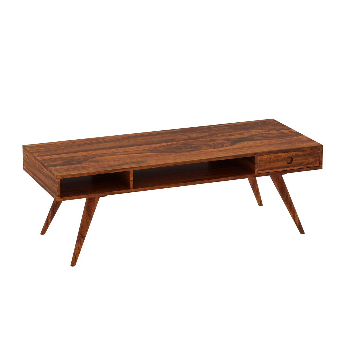 Monte Solid Sheesham Wood Coffee Table With Drawer Storage (LARGE) - 3 Years Warranty