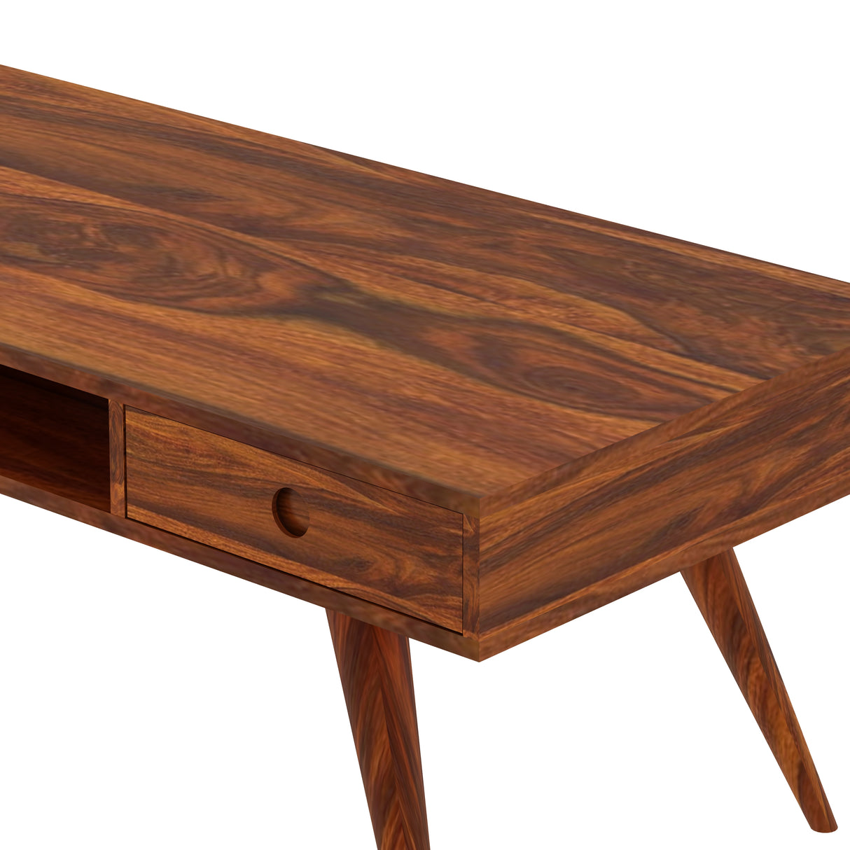 Monte Solid Sheesham Wood Coffee Table With Drawer Storage (LARGE) - 3 Years Warranty