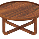 Round Solid Sheesham Wood Coffee Table - 3 years Warranty