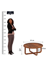 Round Solid Sheesham Wood Coffee Table - 3 years Warranty