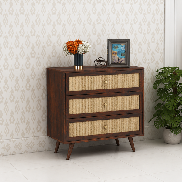 Syrus Solid Sheesham Wood Chest of Drawer - 3 Years Warranty