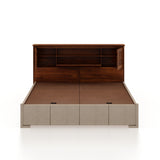 Maharaja Upholstered Bed with Wooden Headboard Storage and Box Storage - 3 Years Warranty