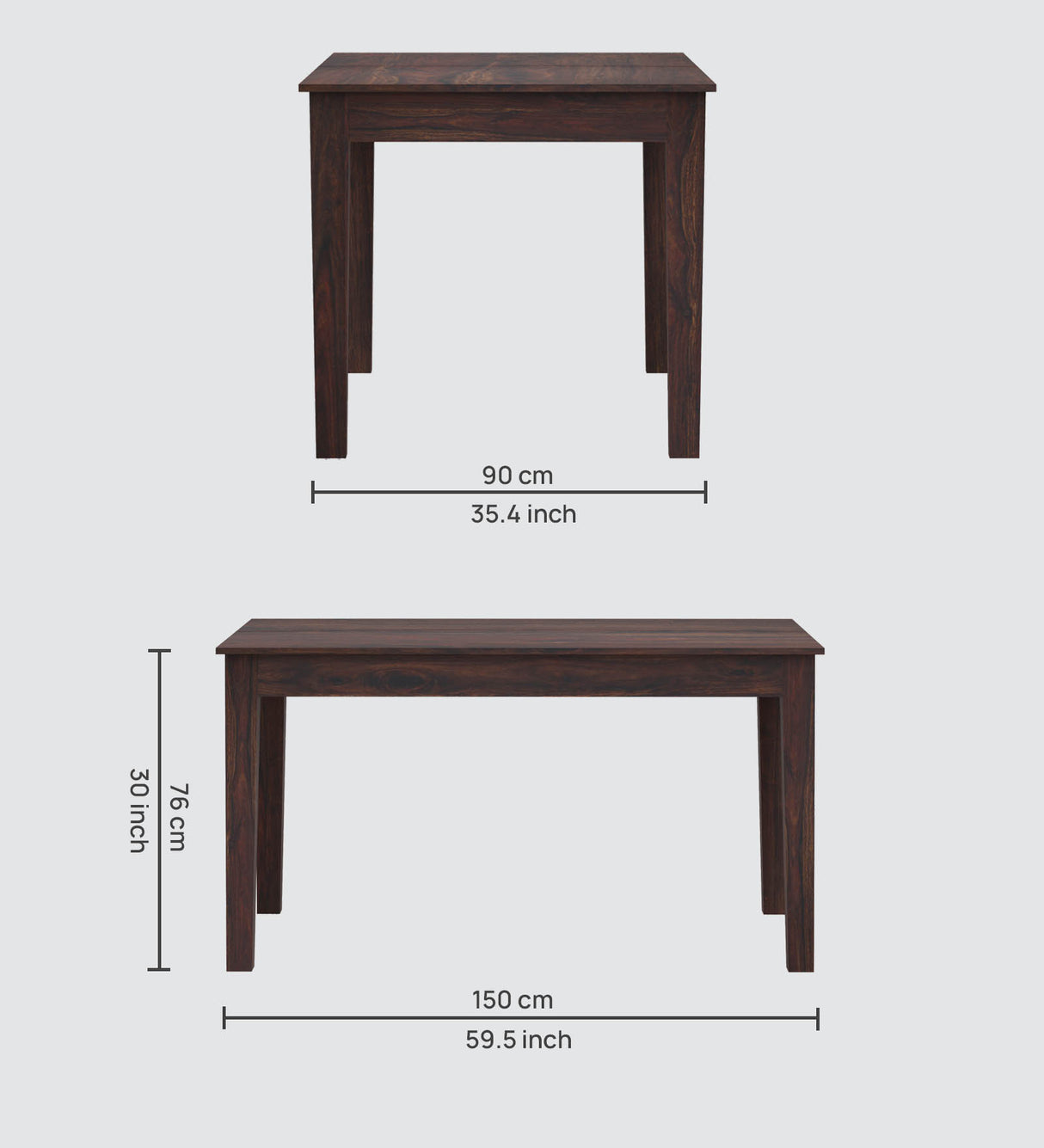 Cross Solid Sheesham Wood 6 Seater Dining Table Set - 3 Years Warranty