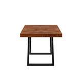 Wave Solid Sheesham Wood 6 Seater Dining Set With Iron Legs(Wave Detailing Top) - 3 Years Warranty