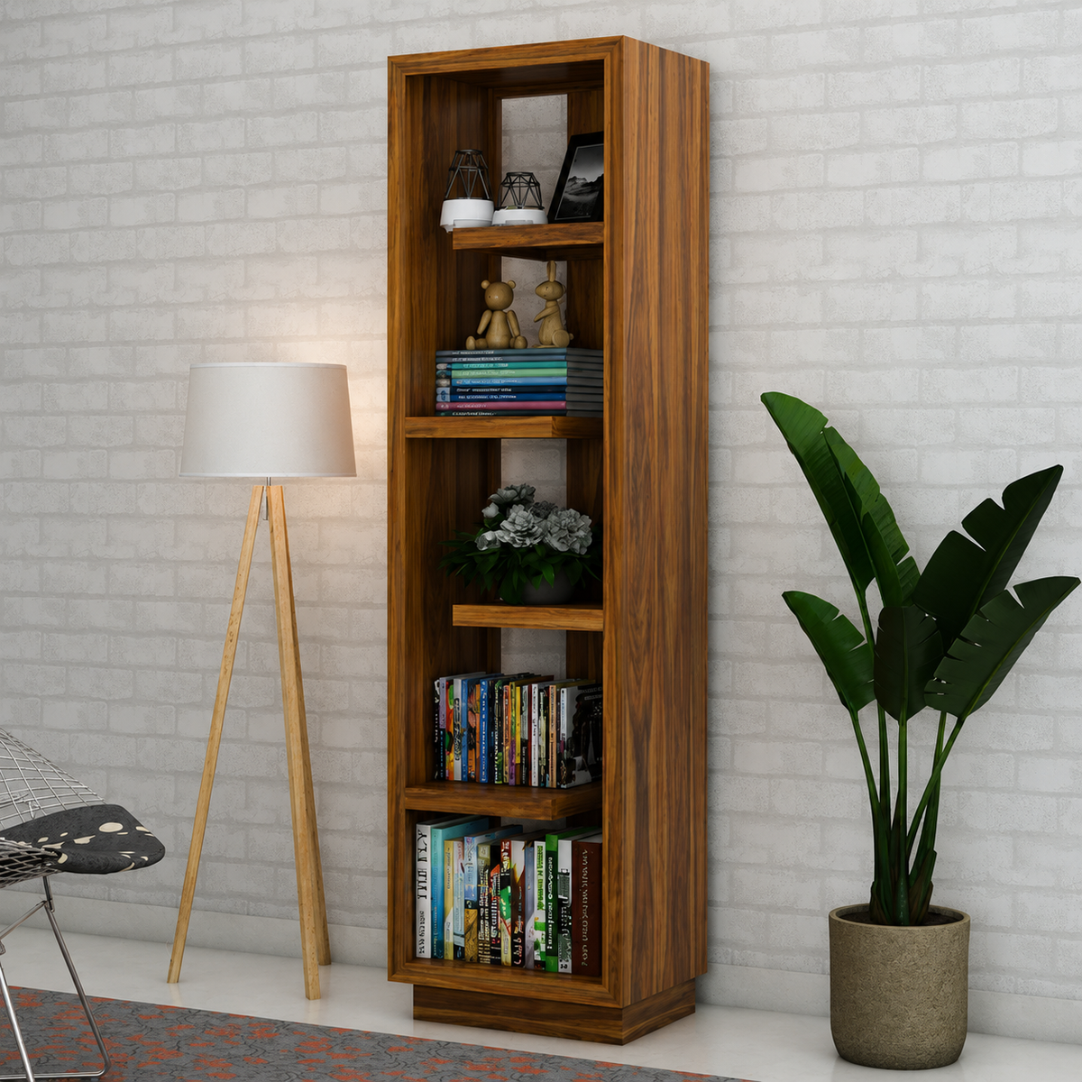 Mayor Solid Sheesham Wood Bookshelf - 3 Years Warranty
