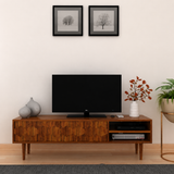Hexa Solid Sheesham Wood TV Unit - 3 Years Warranty