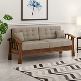 CROWN Solid Sheesham Wood 3 Seater Sofa - 3 Year Warranty (LUXE EDITION)