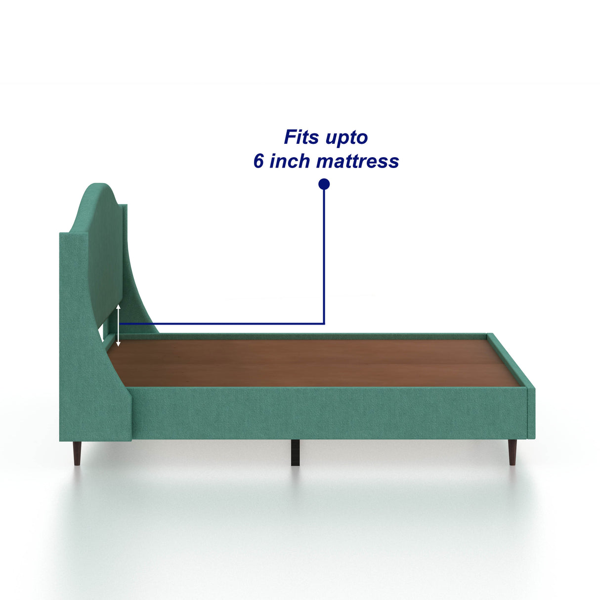 Maron Upholstered Without Storage Bed-3 Years Warranty(LUXE EDITION)