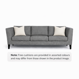 MANALI Three Seater Upholstered Sofa Velvet - 3 Years Warranty