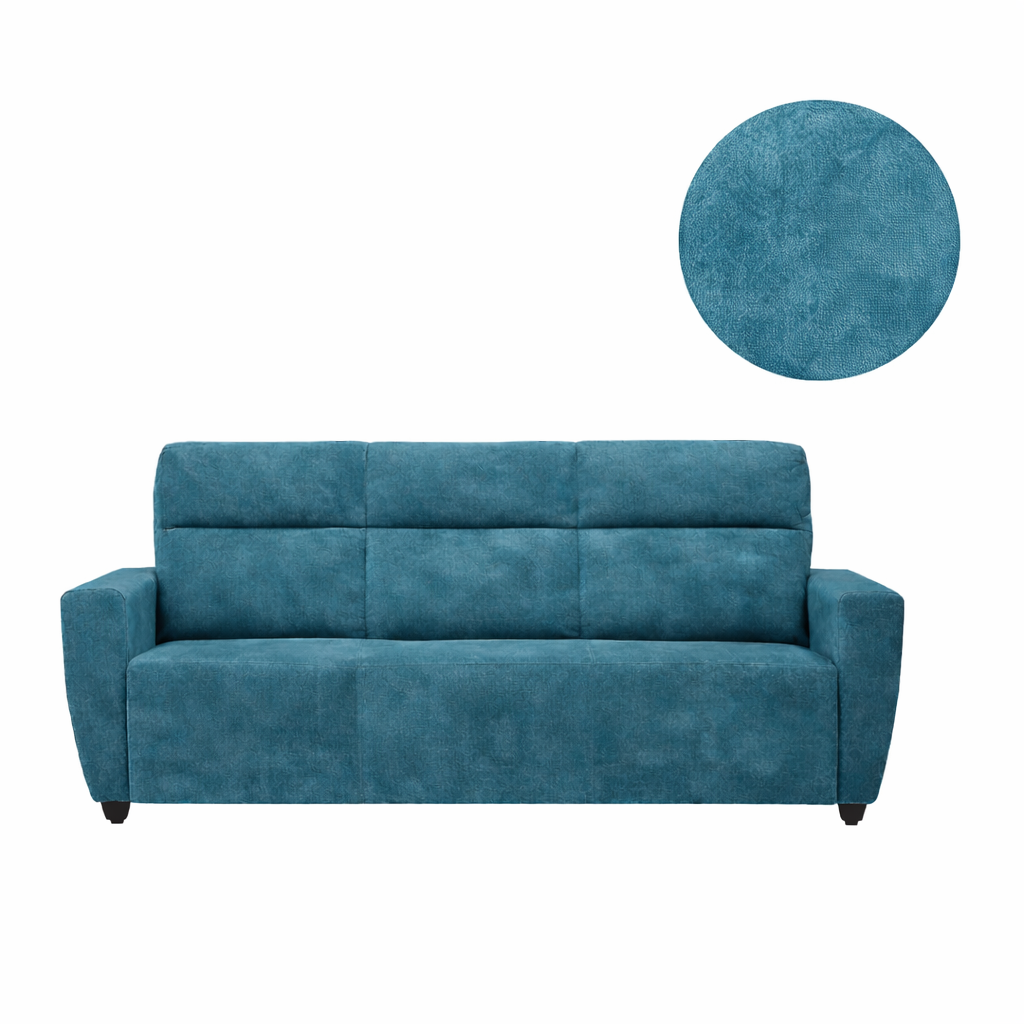 Roman Three Seater Upholstered Sofa Velvet - 3 Years Warranty