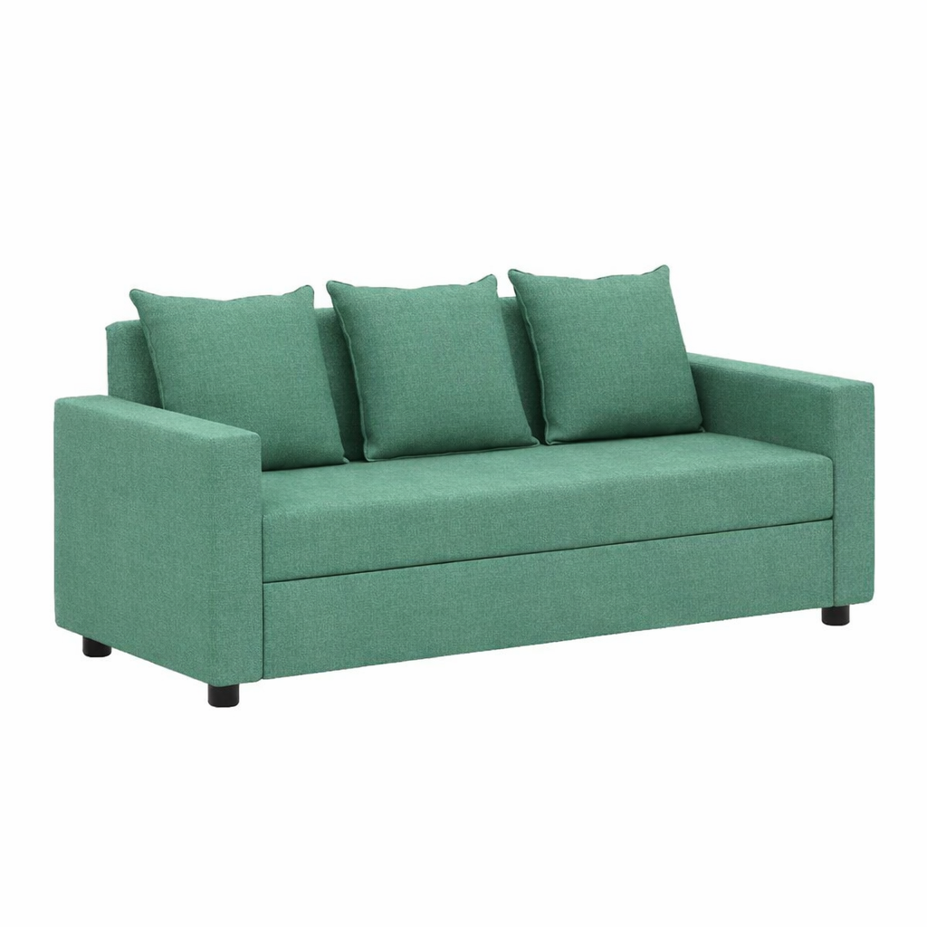 OOTY Three Seater Upholstered Sofa Velvet - 3 Years Warranty