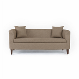 Ronny Three Seater Upholstered Sofa Velvet - 12 Months Warranty - BROWN