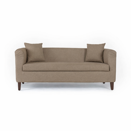 Ronny Three Seater Upholstered Sofa Velvet - 12 Months Warranty - BROWN