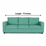 GOA Three Seater Upholstered Sofa Velvet - 3 Years Warranty