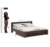 Foster Bed in Solid Sheesham Wood With Drawer Storage - 3 Years Warranty