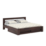 Foster Bed in Solid Sheesham Wood With Drawer Storage - 3 Years Warranty