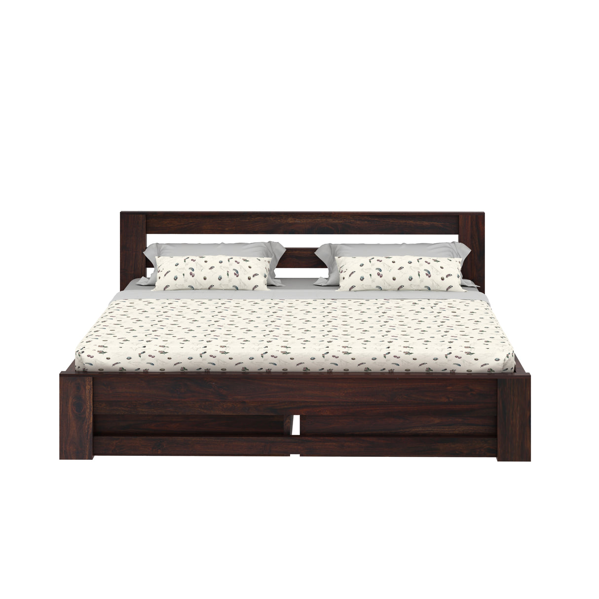 Foster Bed in Solid Sheesham Wood With Drawer Storage - 3 Years Warranty