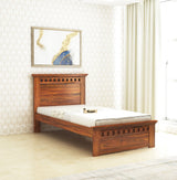 Armania Solid Sheesham Wood Single Size Bed Without Storage - 3 Years Warranty
