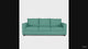 GOA Three Seater Upholstered Sofa Velvet - 3 Years Warranty
