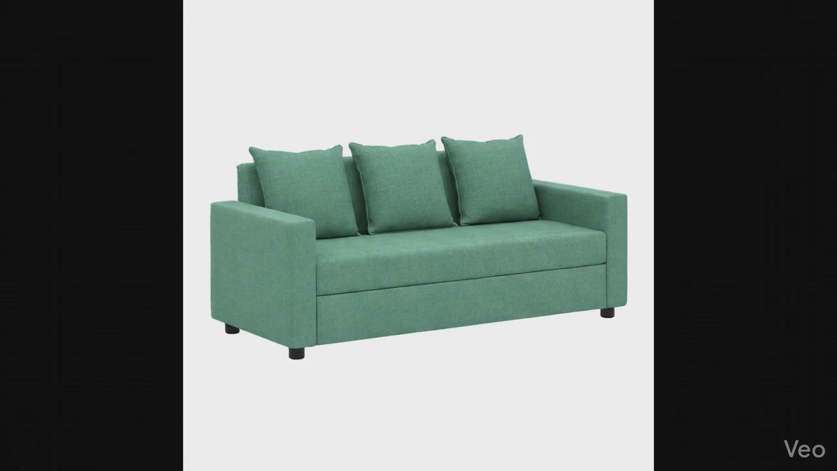 OOTY Three Seater Upholstered Sofa Velvet - 3 Years Warranty