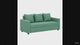OOTY Three Seater Upholstered Sofa Velvet - 3 Years Warranty