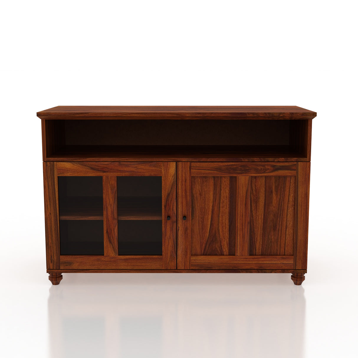 Fusion Solid Sheesham Wood Display Unit/Sideboard - 3 Years Warranty