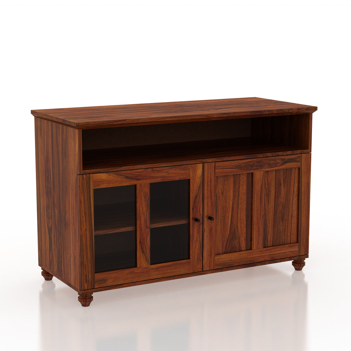 Fusion Solid Sheesham Wood Display Unit/Sideboard - 3 Years Warranty