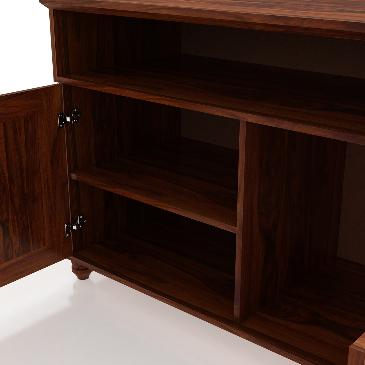 Fusion Cane Solid Sheesham Wood Display Unit/Sideboard - 3 Years Warranty