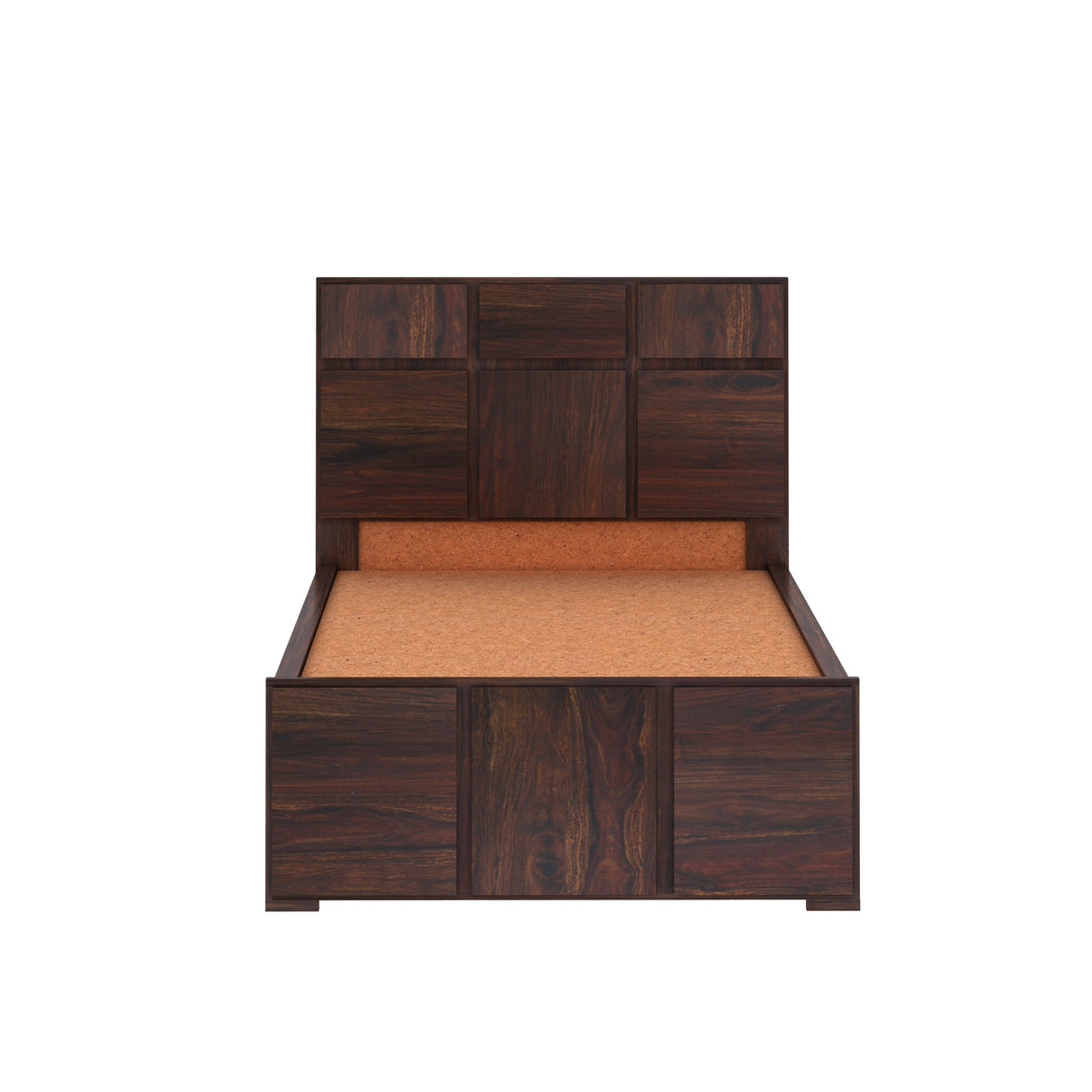 Scott Solid Sheesham Wood Single Bed  - 3 years Warranty