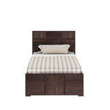 Scott Solid Sheesham Wood Single Bed With Box Storage - 1 Year Warranty