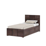 Scott Solid Sheesham Wood Single Bed With Box Storage - 1 Year Warranty