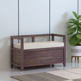 Jaipur Solid Sheesham Wood Storage Bench - 3 Years Warranty