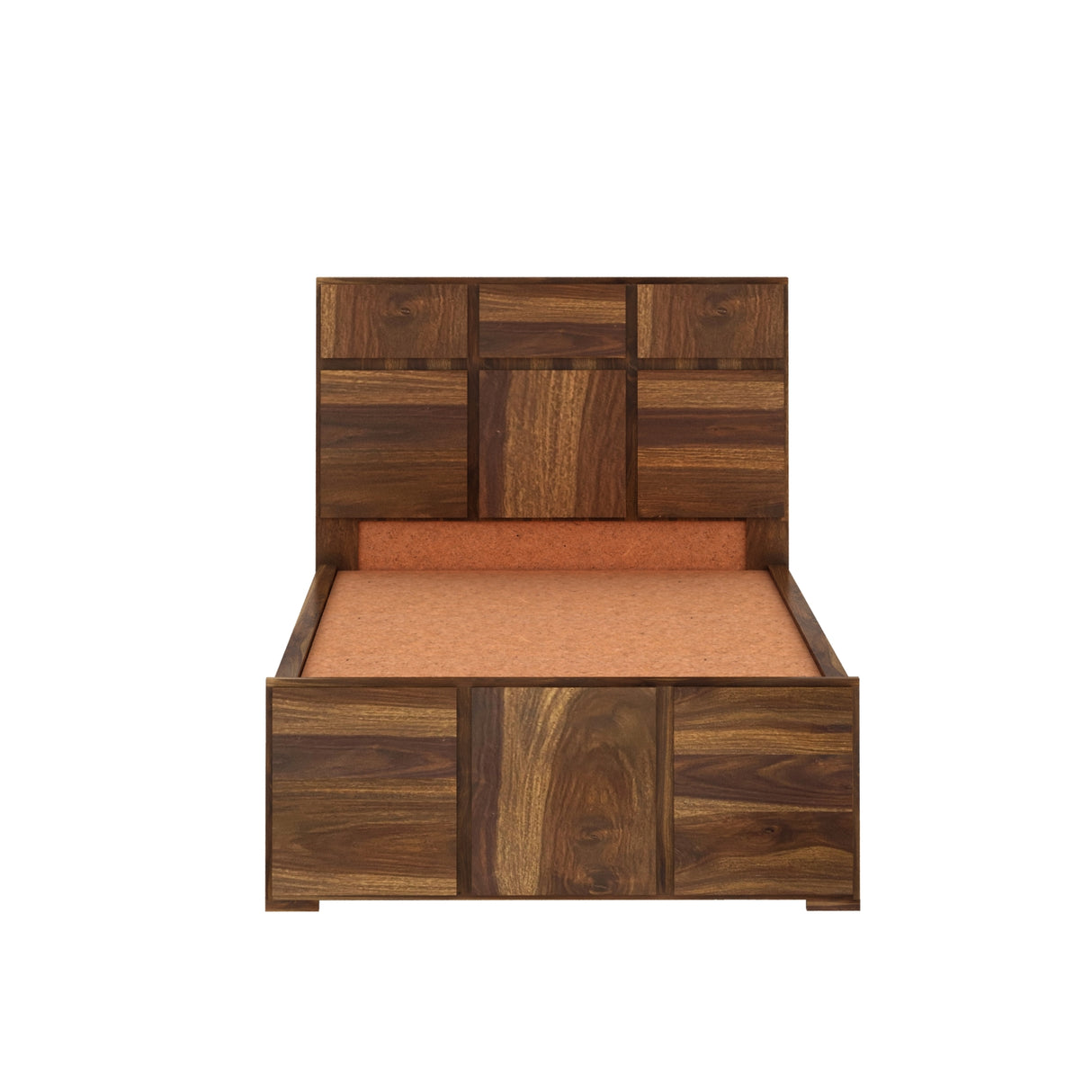 Scott Solid Sheesham Wood Single Bed  - 3 years Warranty