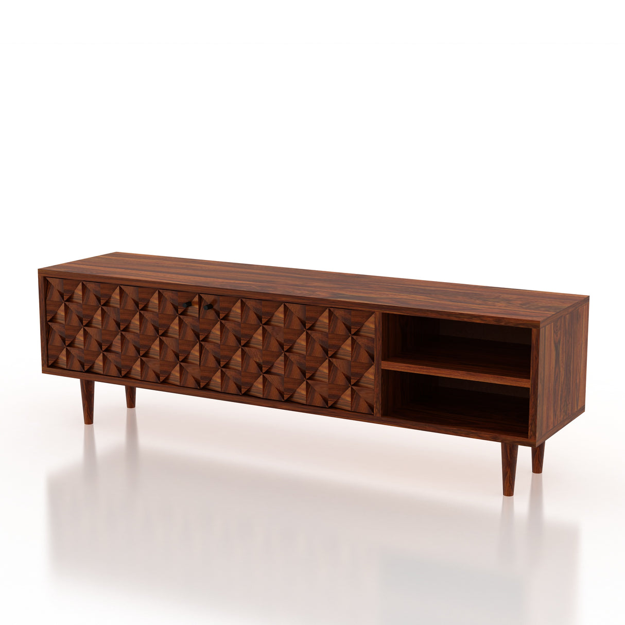 Raj Solid Sheesham Wood Tv Unit - 3 Years Warranty