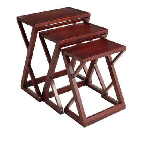 Mercy  Solid Sheesham Wood Nest of Stools - 3 Years Warranty
