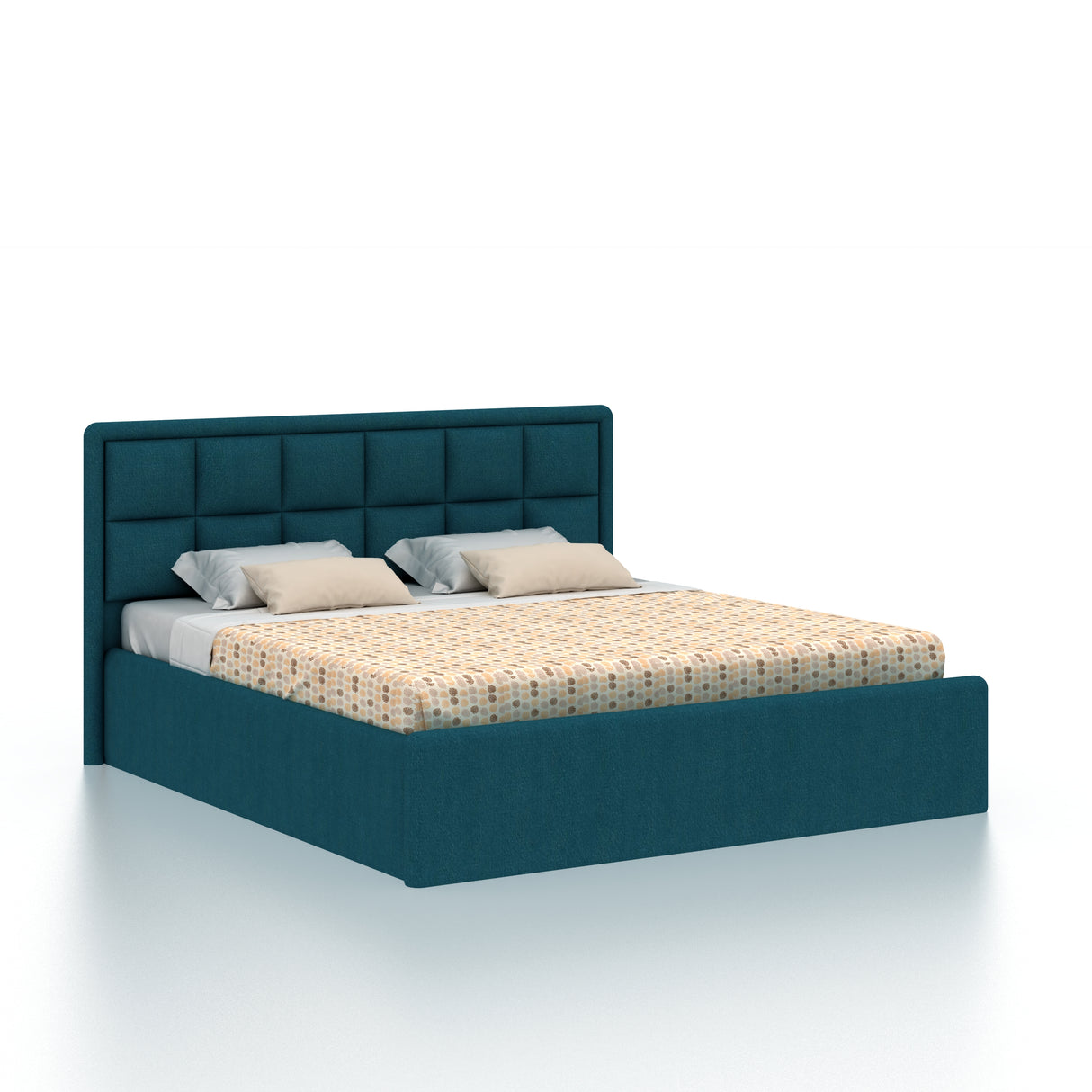 Roman Upholstered Box Storage Bed-3 Years Warranty(LUXE EDITION)