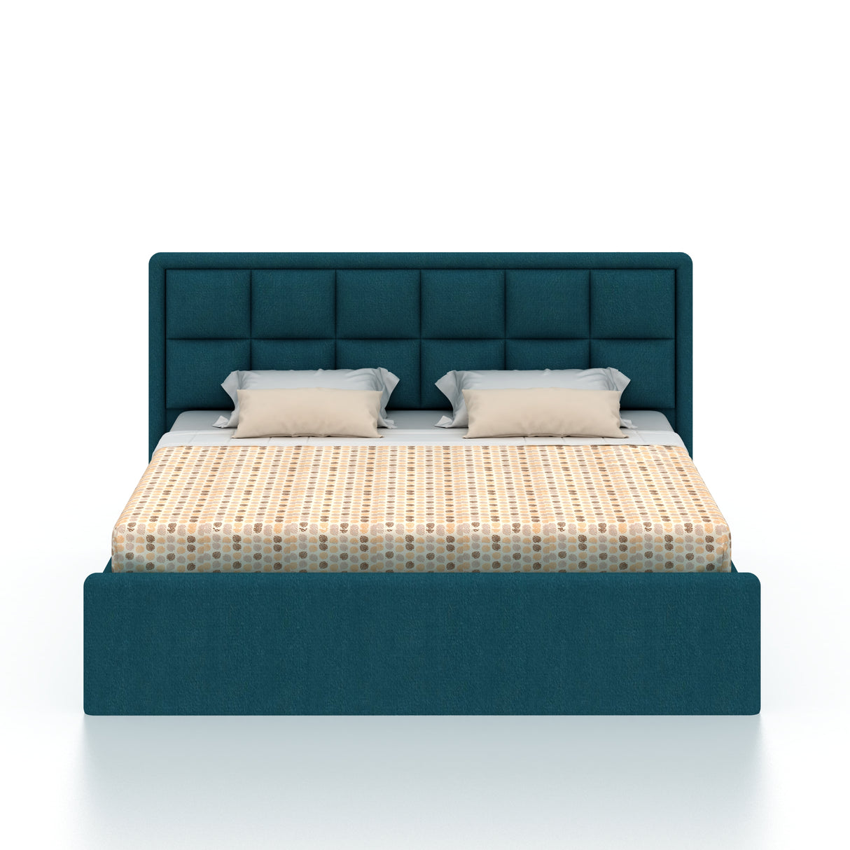 Roman Upholstered Box Storage Bed-3 Years Warranty(LUXE EDITION)