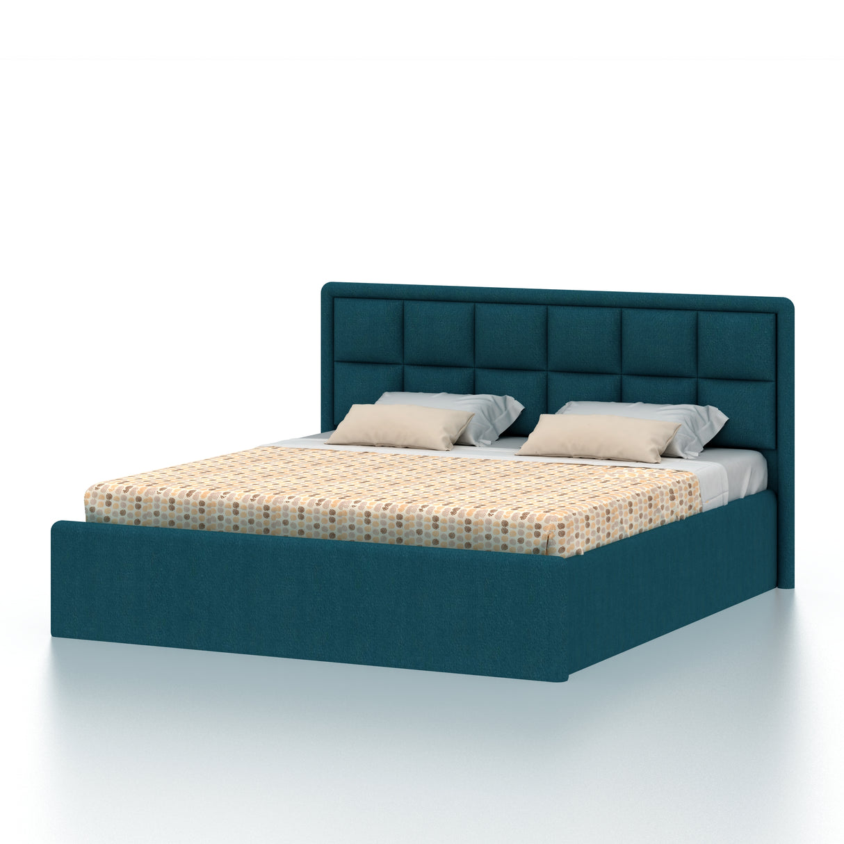 Roman Upholstered Box Storage Bed-3 Years Warranty(LUXE EDITION)