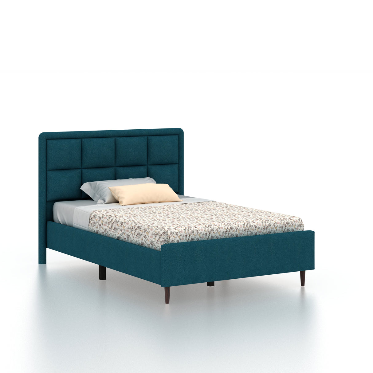 Roman Single Size Upholstered Bed 4 Feet Without Storage-3 Year Warranty(LUXE EDTION)