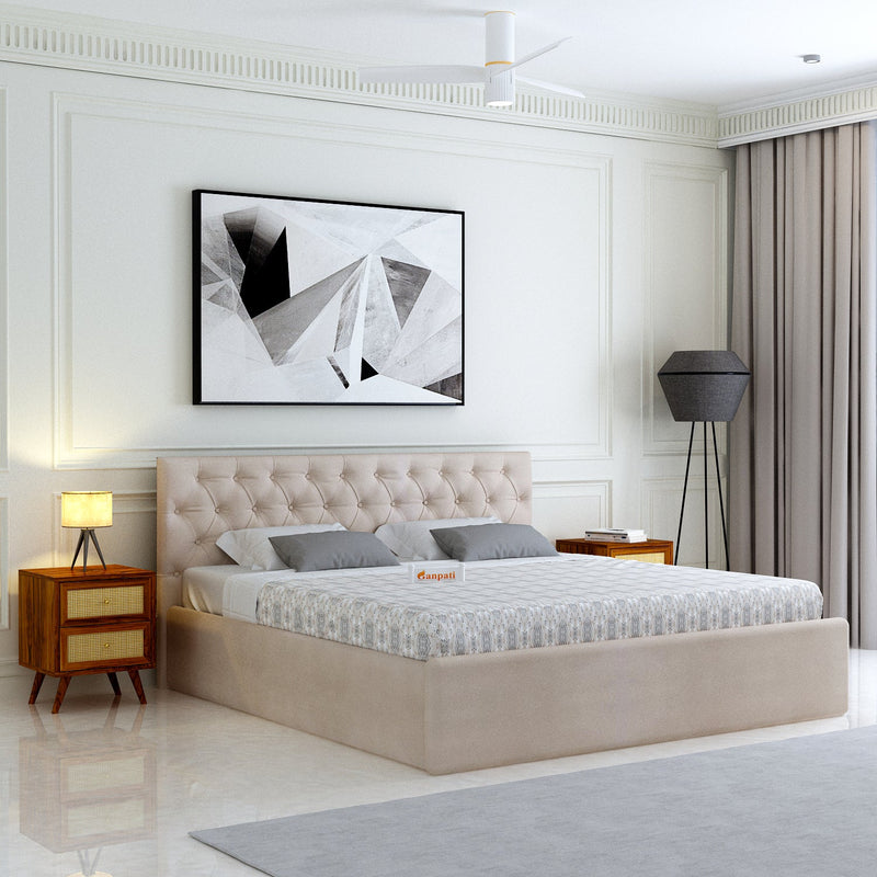 Fabrio Upholstered Box Storage Bed-3 years Warranty(LUXE EDITION)