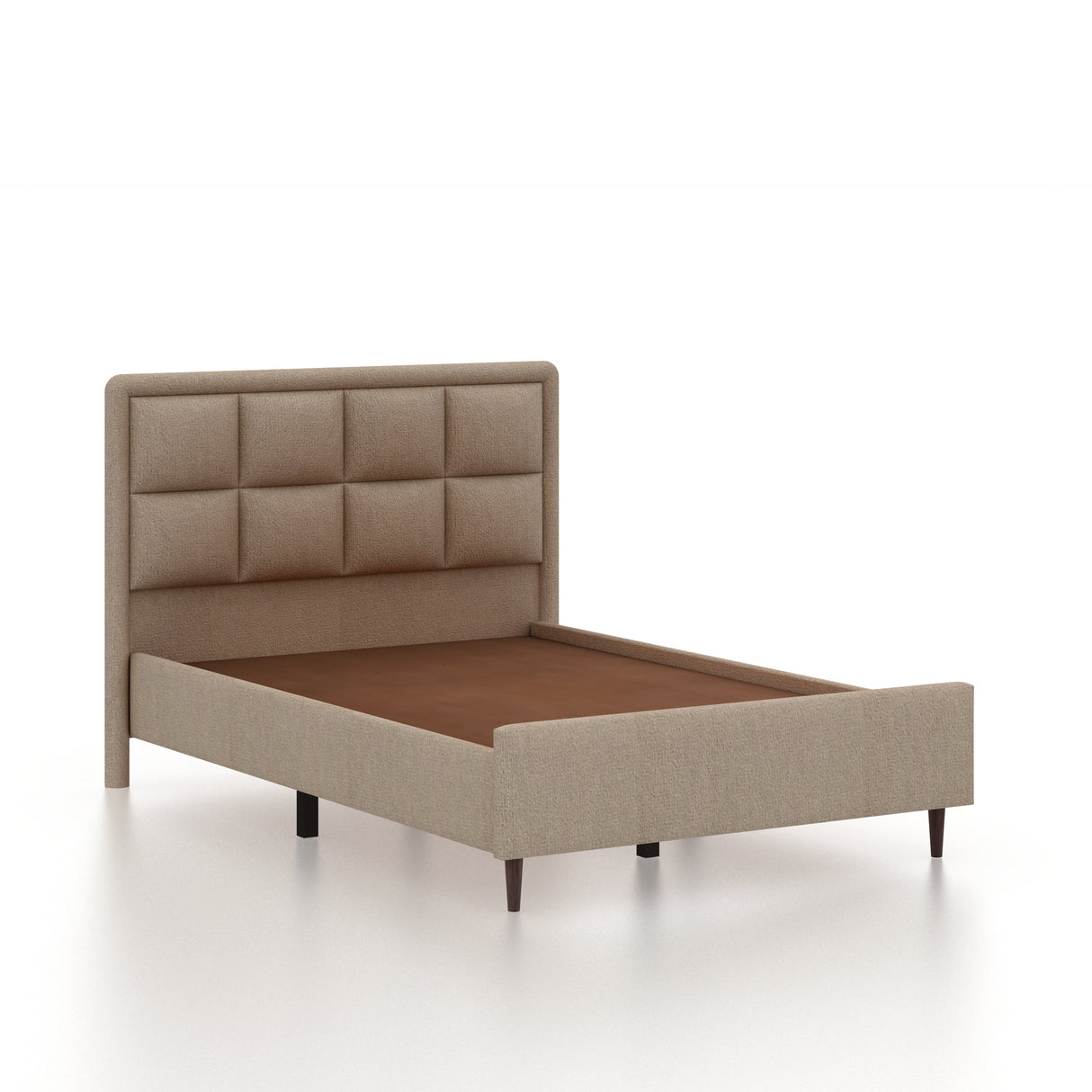 Roman Single Size Upholstered Bed 4 Feet Without Storage-3 Year Warranty(LUXE EDTION)