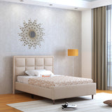 Roman Single Size Upholstered Bed 4 Feet Without Storage-3 Year Warranty(LUXE EDTION)