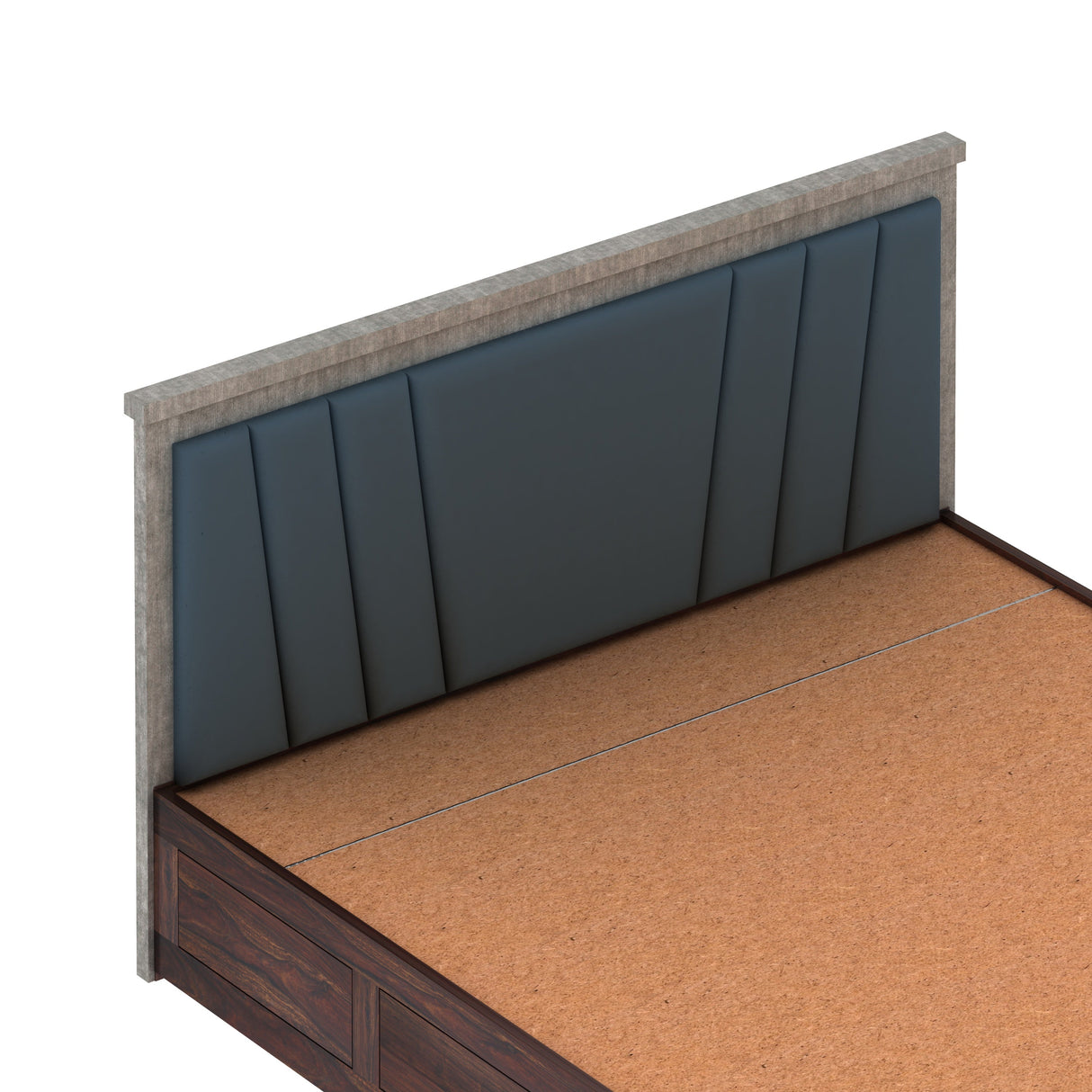 Emporio Solid Sheesham Wood Bed With Hydraulic Box Storage & Upholstered Headboard-3 years Warranty(LUXE EDITION)