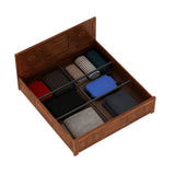 Wave Solid Sheesham Wood Bed with Box Storage - 3 Years Warranty