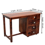 Fischer Solid Sheesham Wood Study Table With Storage