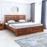 Strap Solid Sheesham Wood Bed Without Storage - 1 Year Warranty