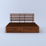 Strap Solid Sheesham Wood Bed Without Storage - 1 Year Warranty