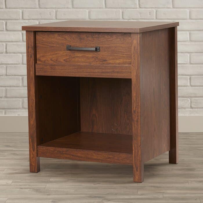 Corbin Solid Sheesham Wood Bedside Table With One Drawer Storage - 1 Year Warranty
