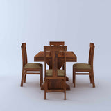 Maron Solid Sheesham Wood 4 Seater Dining Table Set - 1 Year Warranty